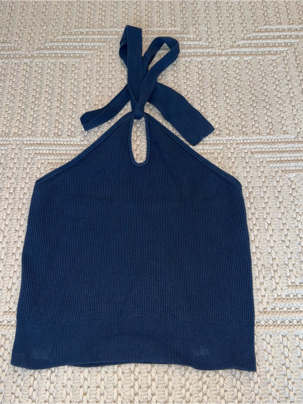 Banana Republic Dark Navy Halter Tie-Neck Knit Camisole